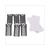 ATTACHE POUR CLEF 6pcs NOIR