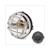 HEADLIGHT UNI ROUND 10.5cm BLACK/CHROME GRIL BA20D