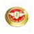 ZUNDAPP TANKSTICKER RUND EMBLEM veder ROT