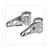 HEADLIGHT BRACKET SET UNI EBR 40mm CHROME (2)