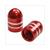 VENTIELDOP SET ALUMINIUM PUNT ROOD