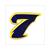 STICKER NUMMER -7- BLAUW-GEEL 5.5cm