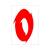 STICKER NUMMER -0- ROOD-WIT 5.5cm