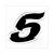 STICKER NUMMER -5- ZWART-WIT 5.5cm