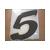ST.NUMMER -5- BLACK-WHITE   13cm