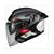 HELM JET COSMO SV SILENCE ZWART/GRIJS/WIT      S