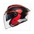 HELM JET COSMO SV CRUISER MAT ZWART/ROOD     S
